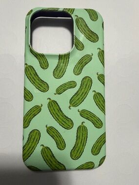 Custom Green Pickle iPhone 15 Pro case